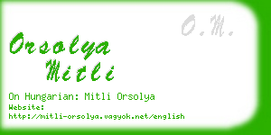 orsolya mitli business card